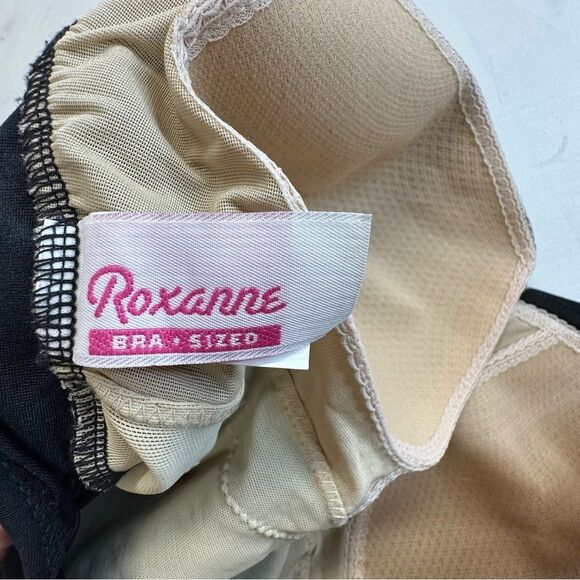 ROXANNE NWOT Vintage Swim Suit Black Bra Sized 50s Bombshell Size 16 38D - Picture 6 of 17